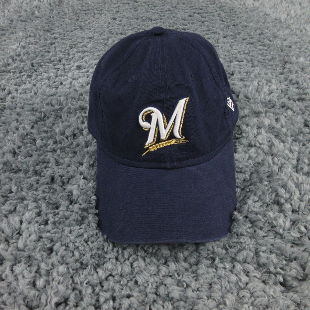 Milwaukee Brewers Hat Cap Mens Blue Slide Back New Era